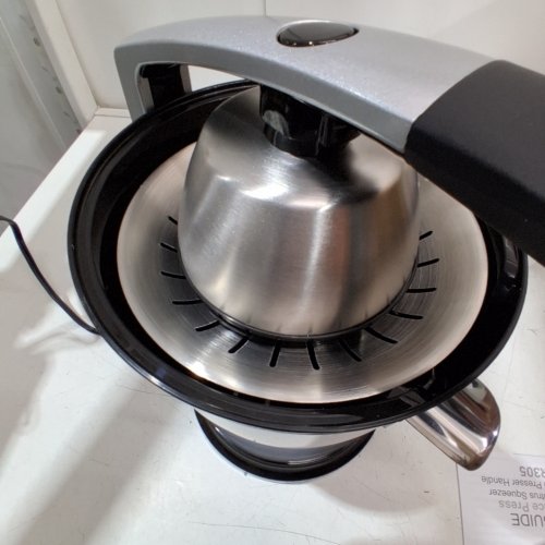 NUTRICHEF STAINLESS STEEL ELECTRIC CITRUS JUICE PRESS - 160W - SILVER - (MODEL:PKJCR305) image 2