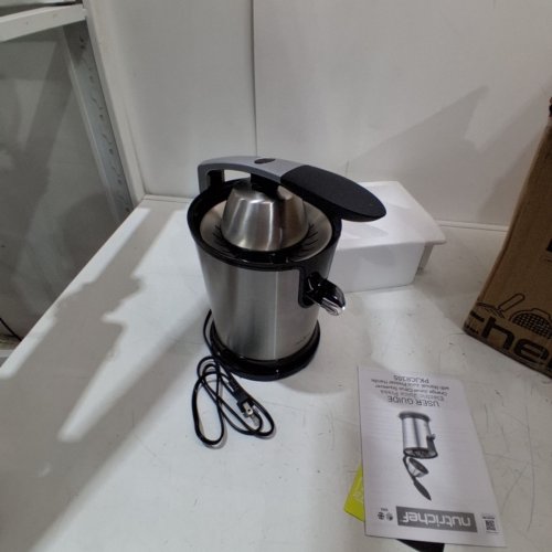 NUTRICHEF STAINLESS STEEL ELECTRIC CITRUS JUICE PRESS - 160W - SILVER - (MODEL:PKJCR305) image 3