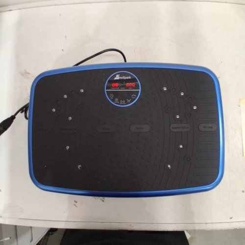 EVOSPARK REMOTE CONTROL VIBRATION PLATE EXERCISE MACHINE WITH BLUETOOTH - 450LBS MAX/CAP - BLUE/BLACK image 2