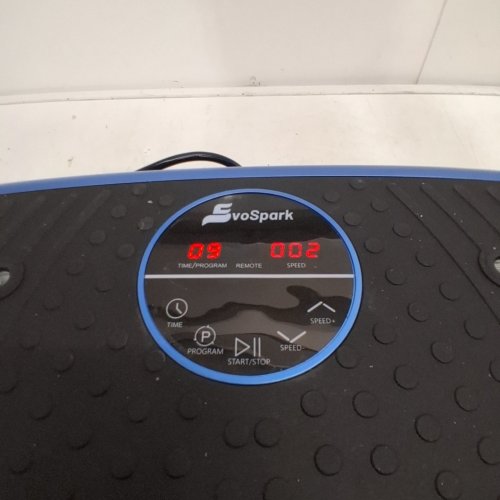EVOSPARK REMOTE CONTROL VIBRATION PLATE EXERCISE MACHINE WITH BLUETOOTH - 450LBS MAX/CAP - BLUE/BLACK image 4
