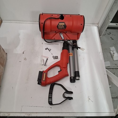 VOKOROAD CORDLESS SNOW SHOVEL FOR DEWALT 21V BATTERY - *TOOL ONLY*- 11" - RED AND BLACK image 2