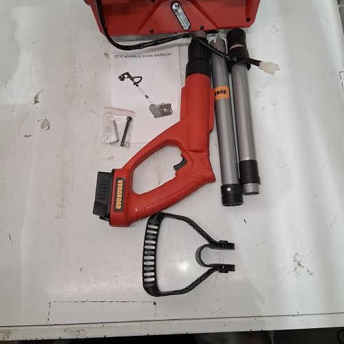 VOKOROAD CORDLESS SNOW SHOVEL FOR DEWALT 21V BATTERY - *TOOL ONLY*- 11" - RED AND BLACK image 3