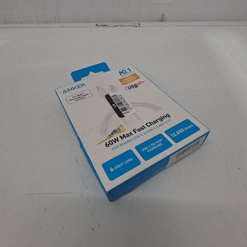 ANKER 322 BRAIDED USB-C CABLE - 60W - 6FT - WHITE (MODEL: A81F6H21-1) image 3