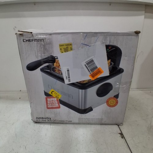 CHEFMAN JUMBO SIZE DEEP FRYER WITH TEMPERATURE CONTROL - 4.3L - STAINLESS STEEL/SILVER (MODEL: RJ07-45-SS-CA) image 7