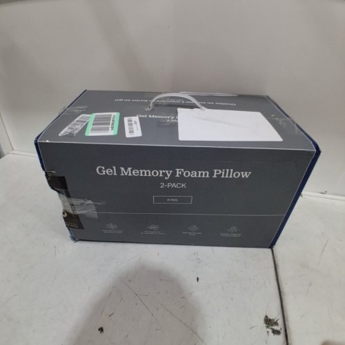 2PK GEL MEMORY FOAM PILLOW - KING - WHITE image 3
