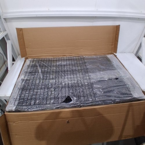 YAHEETECH DOUBLE DOOR COLLAPSIBLE DOG CRATE - 48" - BLACK - (MODEL: 615546) image 2