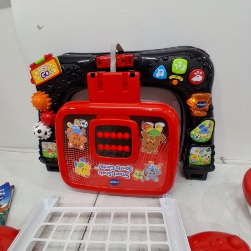 VTECH SMART SHOTS SPORTS CENTER 2-IN-1 KIDS BASKETBALL HOOP & SOCCER NET *ENGLISH VERSION* - RED/BLACK (MODEL: ‎80-156361) image 2