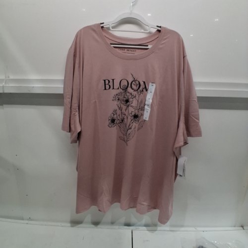 LANE BRYANT PLUS CREW NECK T-SHIRT - PINK image 2