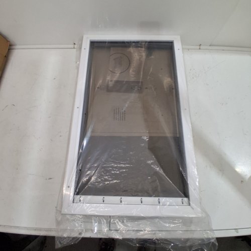 PETSAFE EXTREME WEATHER ENERGY EFFICIENT ALUMINUM PET DOOR - INSULATED FLAP SYSTEM - X-LARGE - WHITE (MODEL: ZPA19-16855) image 4