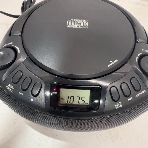GUERAY PORTABLE CD PLAYER BOOMBOX WITH BLUETOOTH AM/FM RADIO - BLACK (MODEL: B-01) image 2