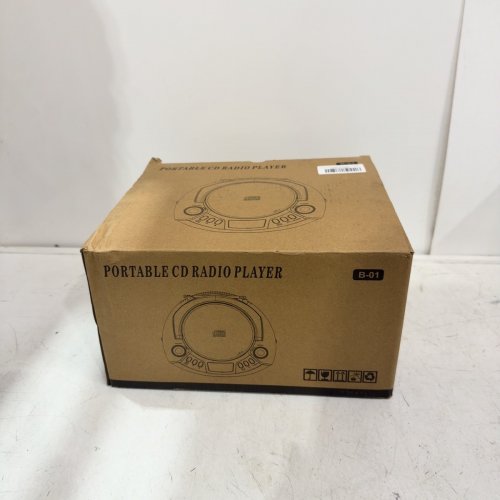 GUERAY PORTABLE CD PLAYER BOOMBOX WITH BLUETOOTH AM/FM RADIO - BLACK (MODEL: B-01) image 5