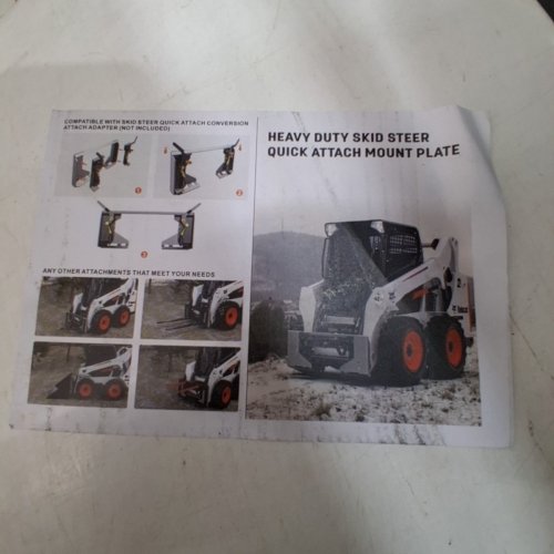 HEAVY DUTY SKID STEER QUICK ATTACH MOUNT PLATE - STEEL - (MODEL:PLACSA-0041) image 4