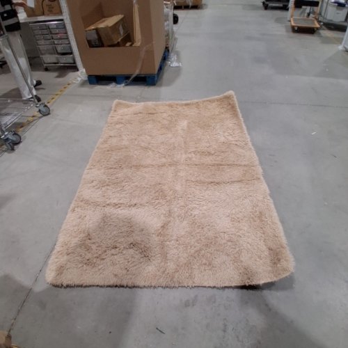 FLUFFY SHAG AREA RUG - 9FTX12FT - BEIGE image 2