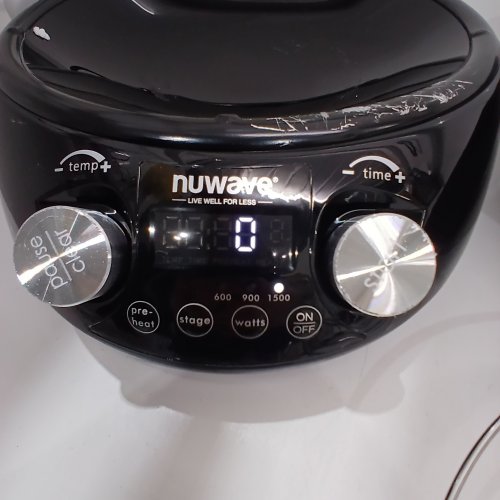 NUWAVE MOSAIC INDUCTION WOK WITH 14" CARBON STEEL WOK, TEMPERED GLASS LID; PRECISION TEMPERATURE CONTROL FROM 100F TO 575F, WATTAGE CONTROL (600W, 900W & 1500W) - (MODEL: 30803) image 2