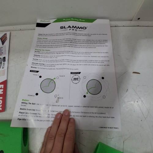 GOSPORTS SLAMMO PRO 2 ON 2 VOLLEYBALL GAME SET - GREEN AND BLACK image 3