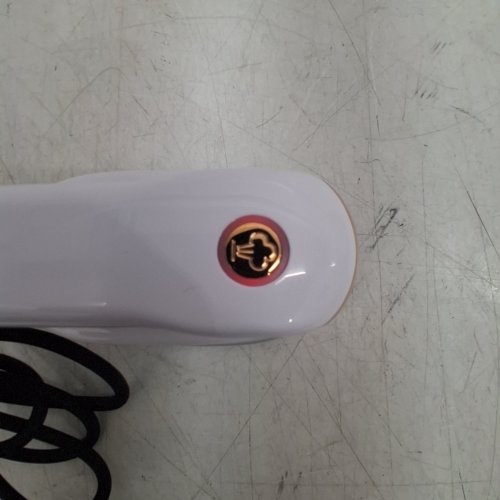 HONGTU ROTATING HANDLE ELECTRIC FOLDABLE HANDHELD MINI TRAVEL SIZE 2-IN-1 STEAM IRON -100ML - WHITE/GOLD (MODEL: HX-6198) image 2