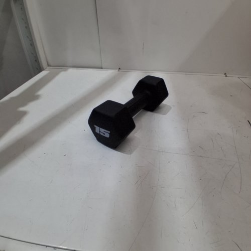 CAP BARBELL NEOPRENE DUMBBELL - 15 LBS - BLACK/WHITE image 2