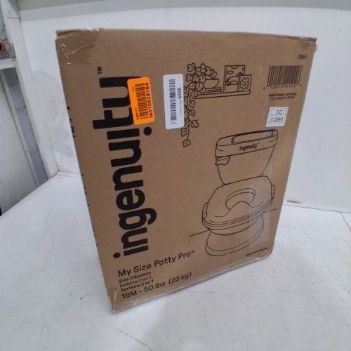 SUMMER BY INGENUITY "MY SIZE POTTY PRO" POTTY TRAINING TOILET WITH FLUSHING SOUNDS AND STORAGE - 50LBS MAX - WHITE (MODEL: 11124-E) image 3