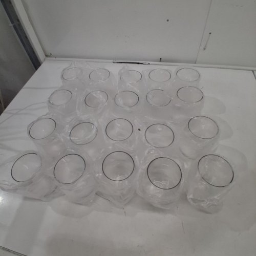 20PK TEBERY UNBREAKABLE PLASTIC WINE GLASSES STEMLESS - 20OZ - CLEAR image 2