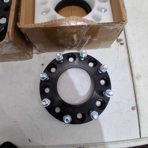 4PK WHEEL SPACERS for Chevy Silverado 2500 HD 2011-2025 - 5 X 130 / 8 X 180-124.1 HC-14 X 1.5-1" - BLACK (ITEM: 129955) image 2