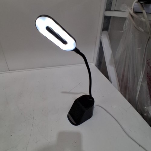 LED DIMMABLE DESK LAMP WITH WIRELESS QUICK-CHARGE & PENHOLDER - 15W - BLACK (MODEL: HT-507) image 3