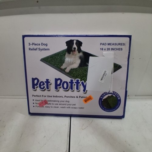 3PC INDOOR ARTIFICIAL GRASS PET POTTY PAD - 16" X 20" - BLACK/GREEN (MODEL: Q7797) image 4