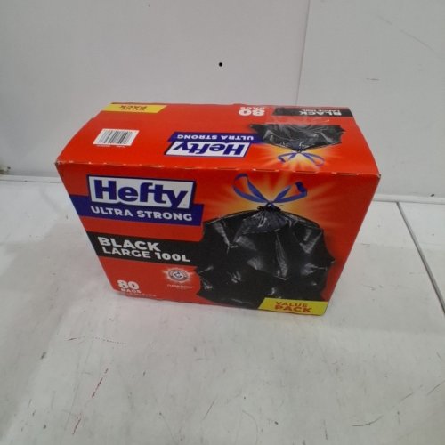 80PK ARM & HAMMER HEFTY ULTRA STRONG DRAW STRING SCENTED LARGE GARBAGE BAGS - 100L - BLACK image 4