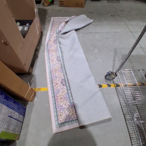 ULTRA THIN WASHABLE VINTAGE BOHO FLORAL CARPET INDOOR NON SLIP AREA RUG- 8FT X 10FT - PINK image 2