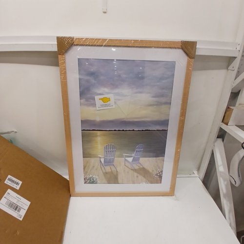 COASTAL FRAMED WALL ART - 21.5" X 29.5" - WOOD image 3