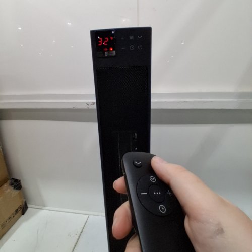 PELONIS CERAMIC TOWER SPACE HEATER WITH ADJUSTABLE THERMOSTAT, 75° OSCILLATION, AND 12H TIMER - 30" - 1500W - BLACK (MODEL: PHT30D7BBC) image 2