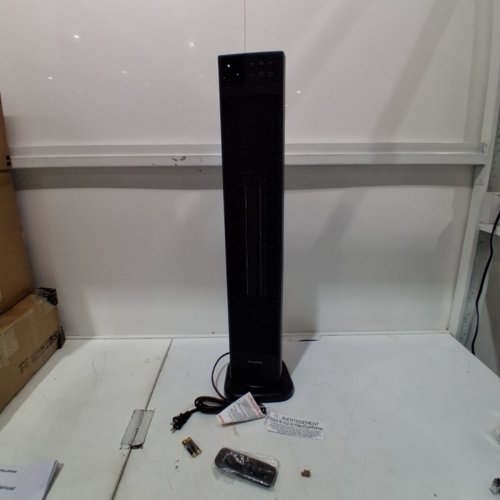 PELONIS CERAMIC TOWER SPACE HEATER WITH ADJUSTABLE THERMOSTAT, 75° OSCILLATION, AND 12H TIMER - 30" - 1500W - BLACK (MODEL: PHT30D7BBC) image 3