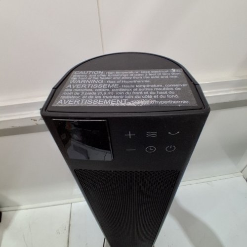 PELONIS CERAMIC TOWER SPACE HEATER WITH ADJUSTABLE THERMOSTAT, 75° OSCILLATION, AND 12H TIMER - 30" - 1500W - BLACK (MODEL: PHT30D7BBC) image 5