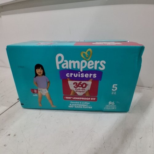 95PK PAMPERS PULL ON CRUISERS 360° GAP-FREE FIT DISPOSABLE BABY DIAPERS - SIZE 5 (27LBS+) image 2