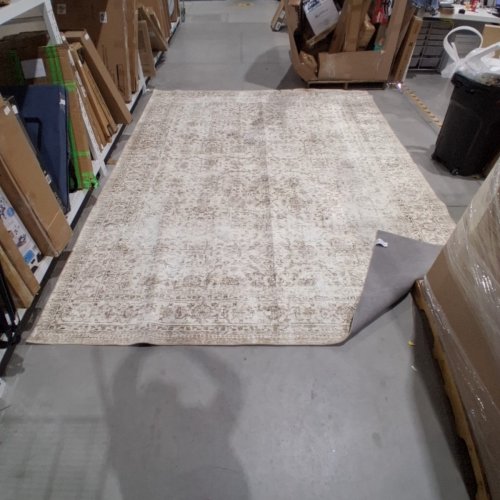 FMFUNCTEX WASHABLE BROWN NEUTRAL AREA RUG - 9FT X 12FT image 3