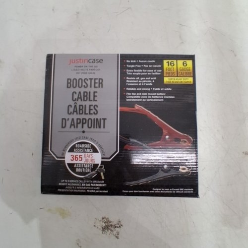 JUSTIN CASE BOOSTER CABLES - 16FT - 6-GAUGE - RED/BLACK (MODEL: JBBC1606FE) image 3