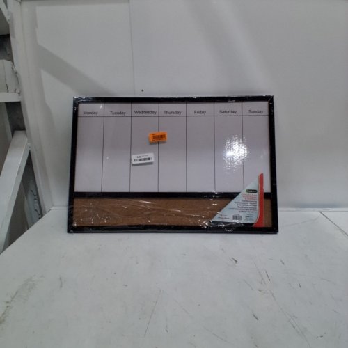 DESK TECH DRY ERASE WEEKLY PLANNER WHITE BOARD WITH CORK BULLETING BOARD - 16'' X 24'' - BLACK (MODEL: 30853) image 6