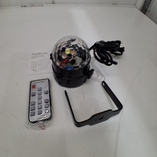 YOUOKLIGHT RGB PARTY LIGHT WITH REMOTE CONTROL AND 7 LIGHT MODES - BLACK image 4