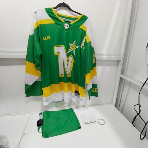 MENS LUG NORTHERN STARS HOCKEY JERSEY AND SOCKS - #34 ASSISTANT CAPTAIN - LARGE - GREEN image 2