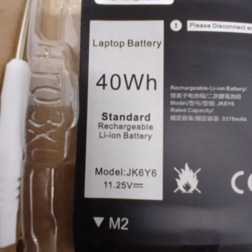 RECHARGEABLE LI-ION LAPTOP BATTERY - COMPATIBLE WITH DELL 0JK6Y6 C5KG6 CF5RH JK6Y6 - 40WH 11.25 V (MODEL: JK6Y6) image 2