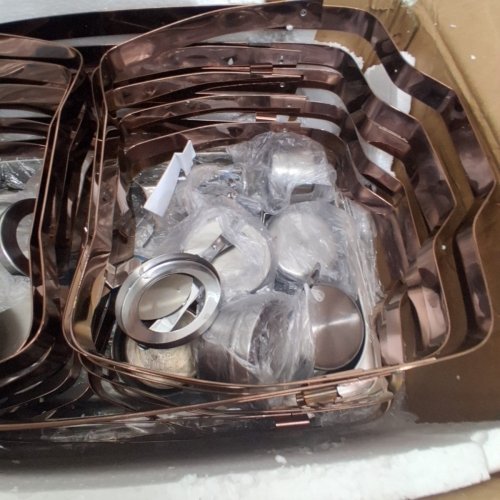 6PK GARVEE STAINLESS STEEL RECTANGULAR CHAFING DISH BUFFET SET - ROSE GOLD - 8 QT (MODEL: PH0_160LPVXK) image 4