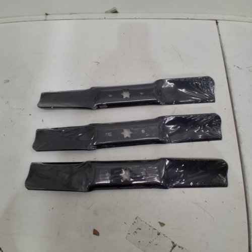 3PK REPLACEMENT LAWN MOWER BLADES - 17" - BLACK image 2