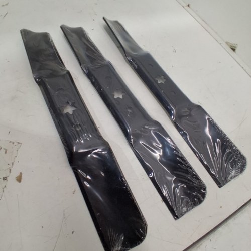 3PK REPLACEMENT LAWN MOWER BLADES - 17" - BLACK image 3