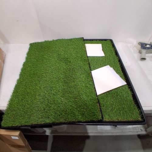 MEEXPAWS DOG GRASS PEE PADS WITH TRAY - 34" X 23" - GREEN image 3