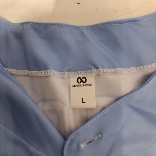 SERIOUSNESS RANGERS BUTTON-FRONT JERSEY - LARGE - LIGHT BLUE image 3