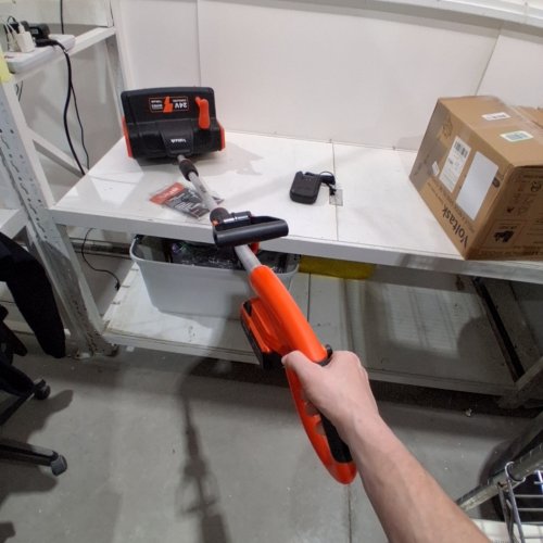 VOLTASK CORDLESS ELECTRIC SNOW SHOVEL WITH 1 BATTERY & CHARGER - 13" - 24V - BLACK/ORANGE (MODEL: CSS001-130OR-CAVK/SS-20B) image 2