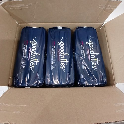 75PK GIRLS GOODNITES NIGHTTIME BEDWETTING UNDERWEAR - LARGE (68-95 LB) (MODEL: 53372) image 2