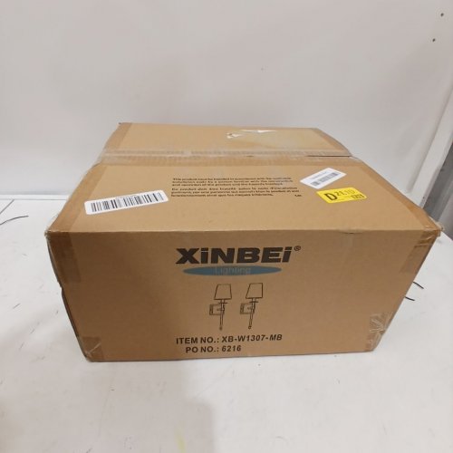 2PK XINBEI LIGHTING MODERN WALL MOUNTED SCONCES WITH FABRIC SHADE - E12 - 4" X 6" X 19" - BLACK - (MODEL: XB-W1307-SB) image 5