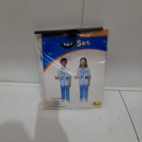 3PC PARTYHOLIC CHILDREN'S VET COSTUME SET - MEDIUM (8-10) - BLUE image 3