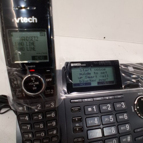VTECH 2-HANDSET 2-LINE LANDLINE TELEPHONE WITH SMART CALLBLOCKER - BLACK (MODEL: DS6251-2) image 2