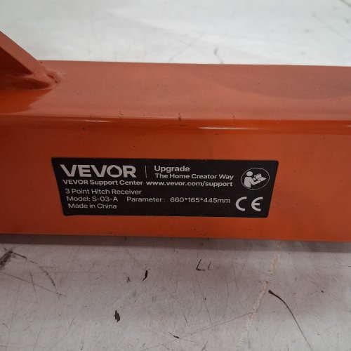 3-POINT TRAILER HITCH RECEIVER - 25.9" X 6.4" X 17.5" - ORANGE (MODEL: S-03-A) image 3